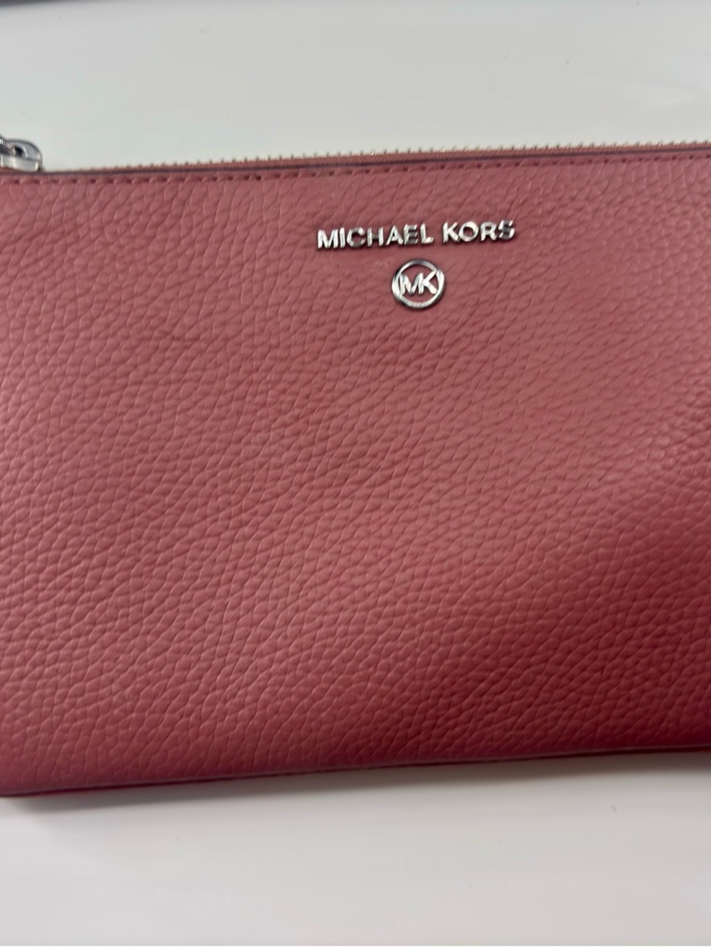 Michael Kors Pink Pebbled Leather Wristlet Clutch
